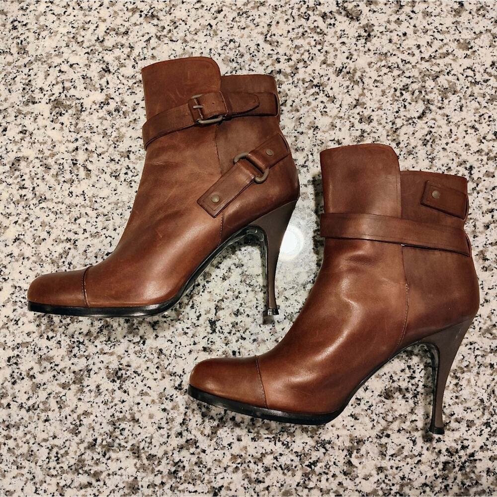 Balenciaga Brown Buckle Booties Size 41
